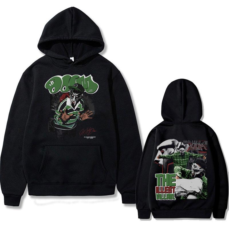 Rapper Mfdoom Madvillainy The Illest Villa Double Sidprint Hoodie Male Loose Hip Hop Sweatshirts Men Fleece Cotton Hoodies