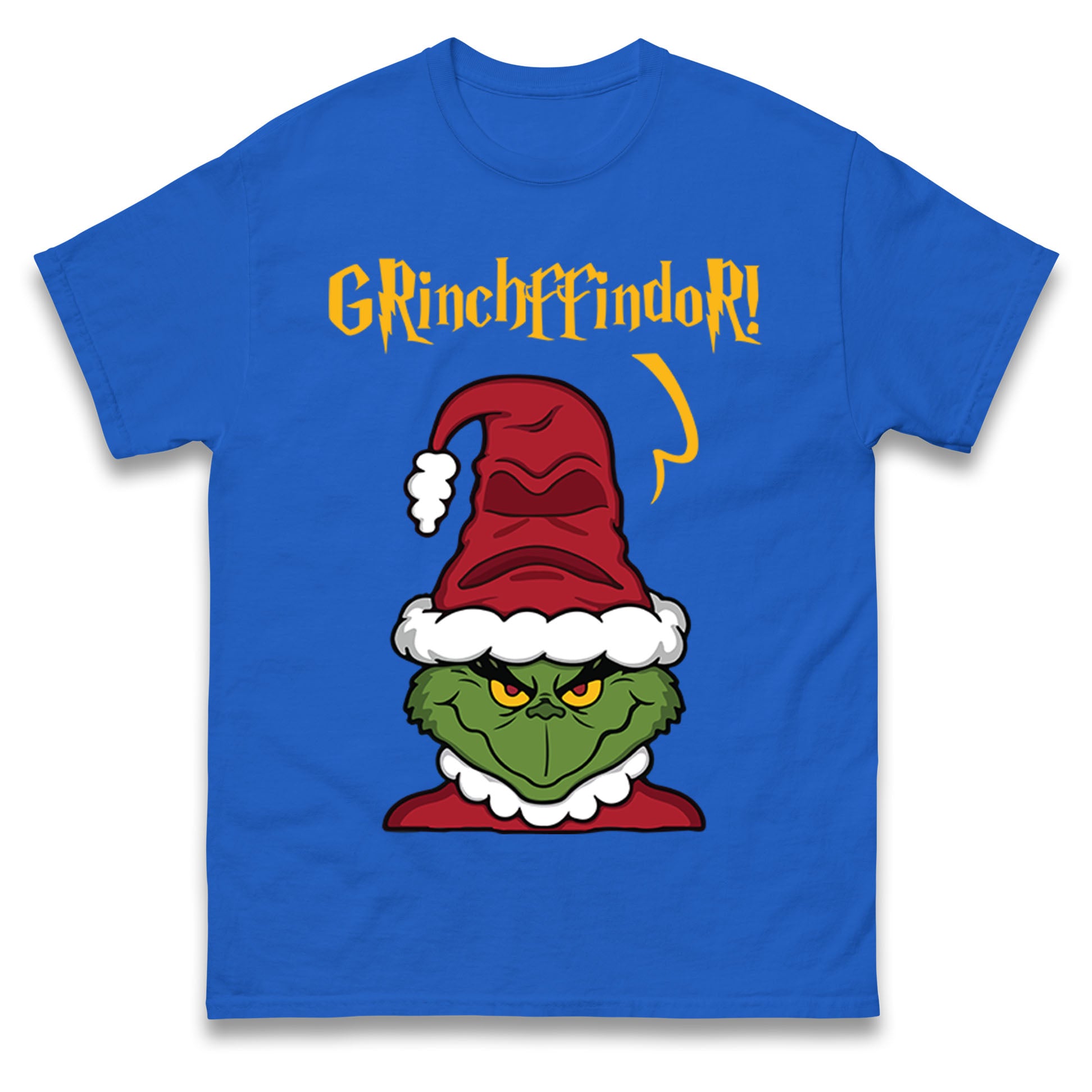 

Christmas Grinch Mens T Shirt Womens Tops Tees Grinchffindor Harry Potter Hat Top L