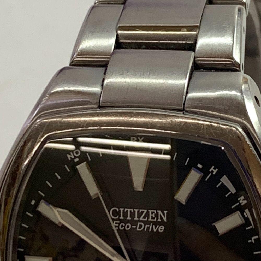 Used 04w6674[Used] CITIZEN Citizen ATTESA E411-T006728 Eco Drive Solar Radio Roll Black Dial SS Tonneau Type Watch [Hachioji Store]
