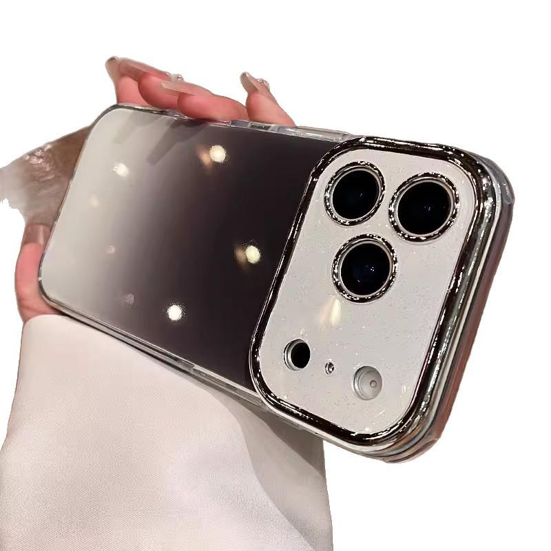 Compatible with Apple iPhone 17 Pro Max Glitter Gradient Protective Case iPhone 16 Large Window 15 Jelly Cover