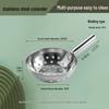 Stainless Steel Large Hole Strainer Ladle for Liangfen, Sweet Potato Starch, Dumpling Soup, and Noodles.