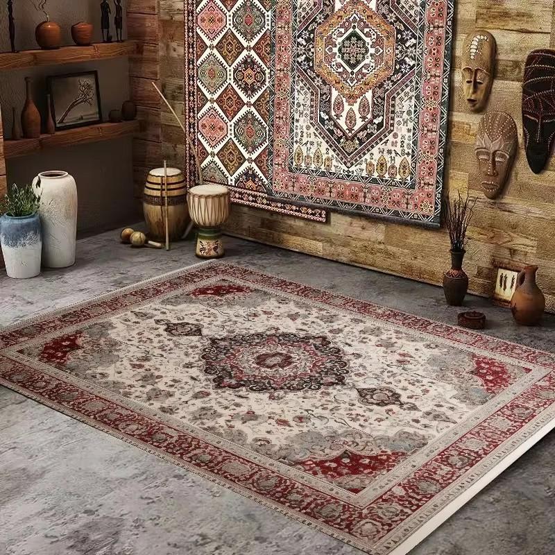 Retro-ethnische Teppiche, türkischer Perserteppich für Wohnzimmer, Nachttisch, Schlafzimmer, Vintage-Bodenmatte, Eingang, Fußmatte, Teppich, großer Teppich