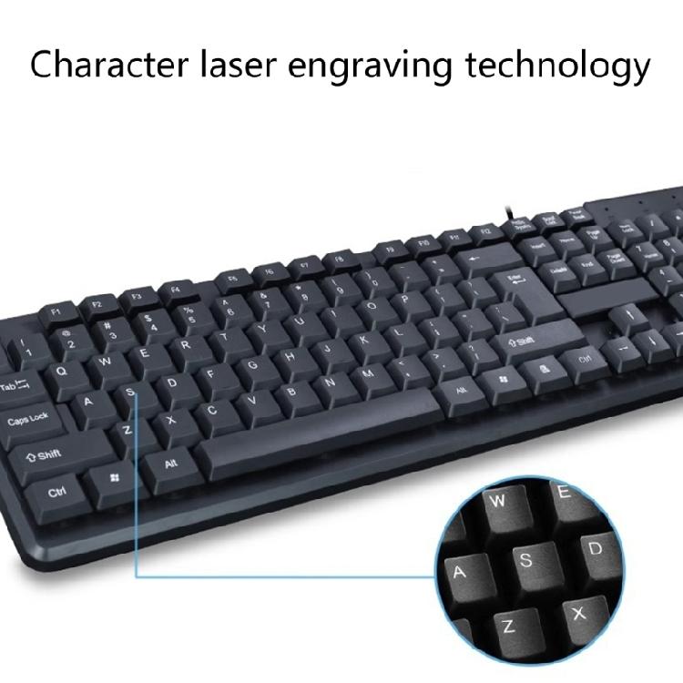 K15 Corded Computer Keyboard Ergonomic Typing Solution With Premium ABS Material For Work and Play