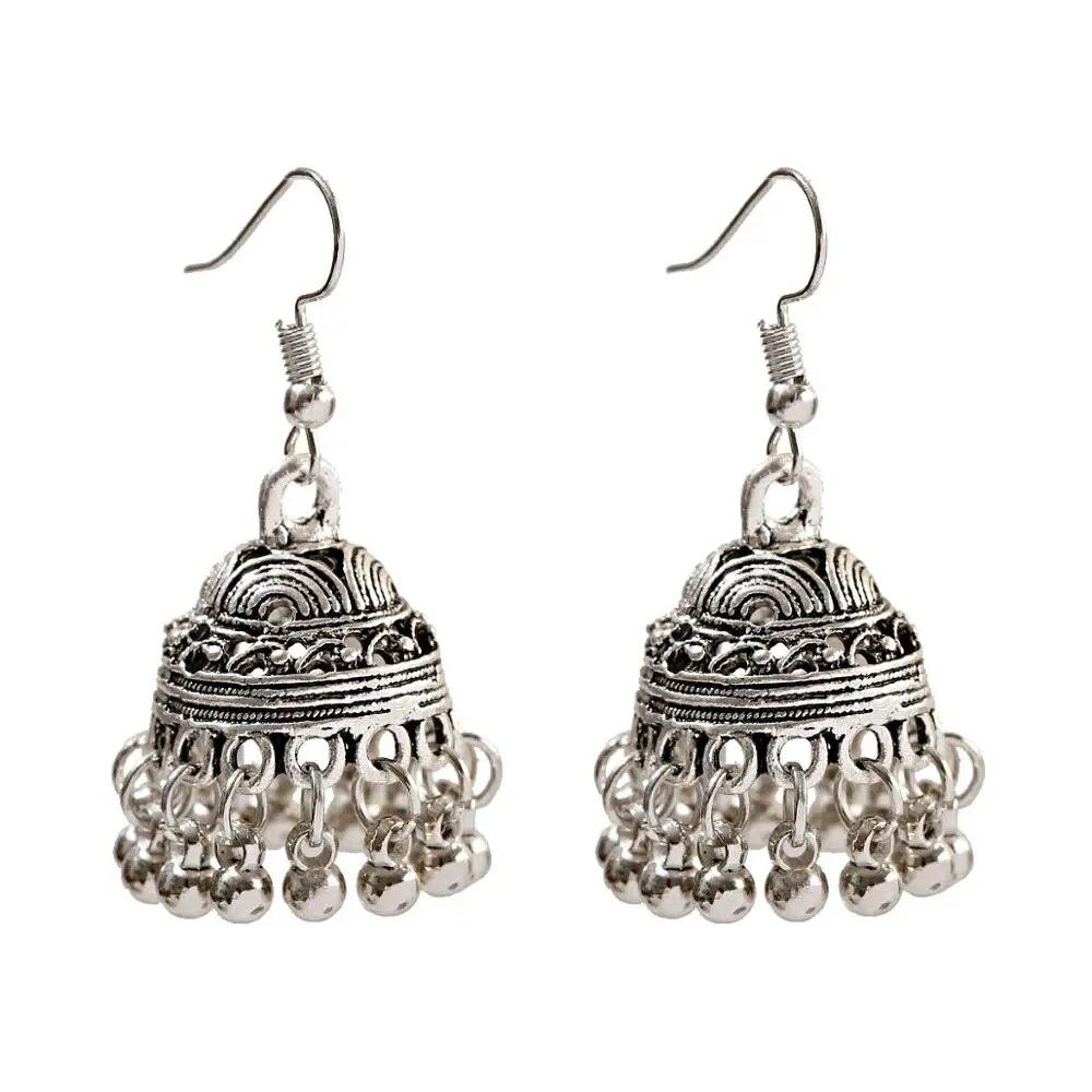 Pendientes пирсинг индийские украшения Jhumka подвески серьги для женщин аксессуары кольчики серьги-гвоздики модные свадебные серьги