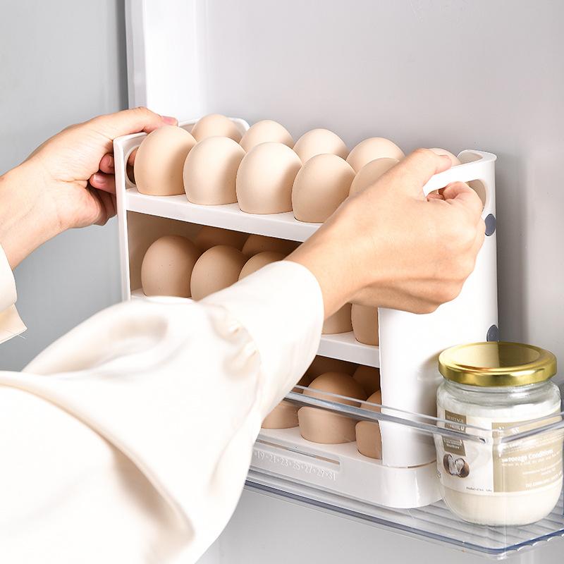 Refrigerator Egg Organizer 36 Capacity Stackable Holder with Detachable Design for Kitchen Storage