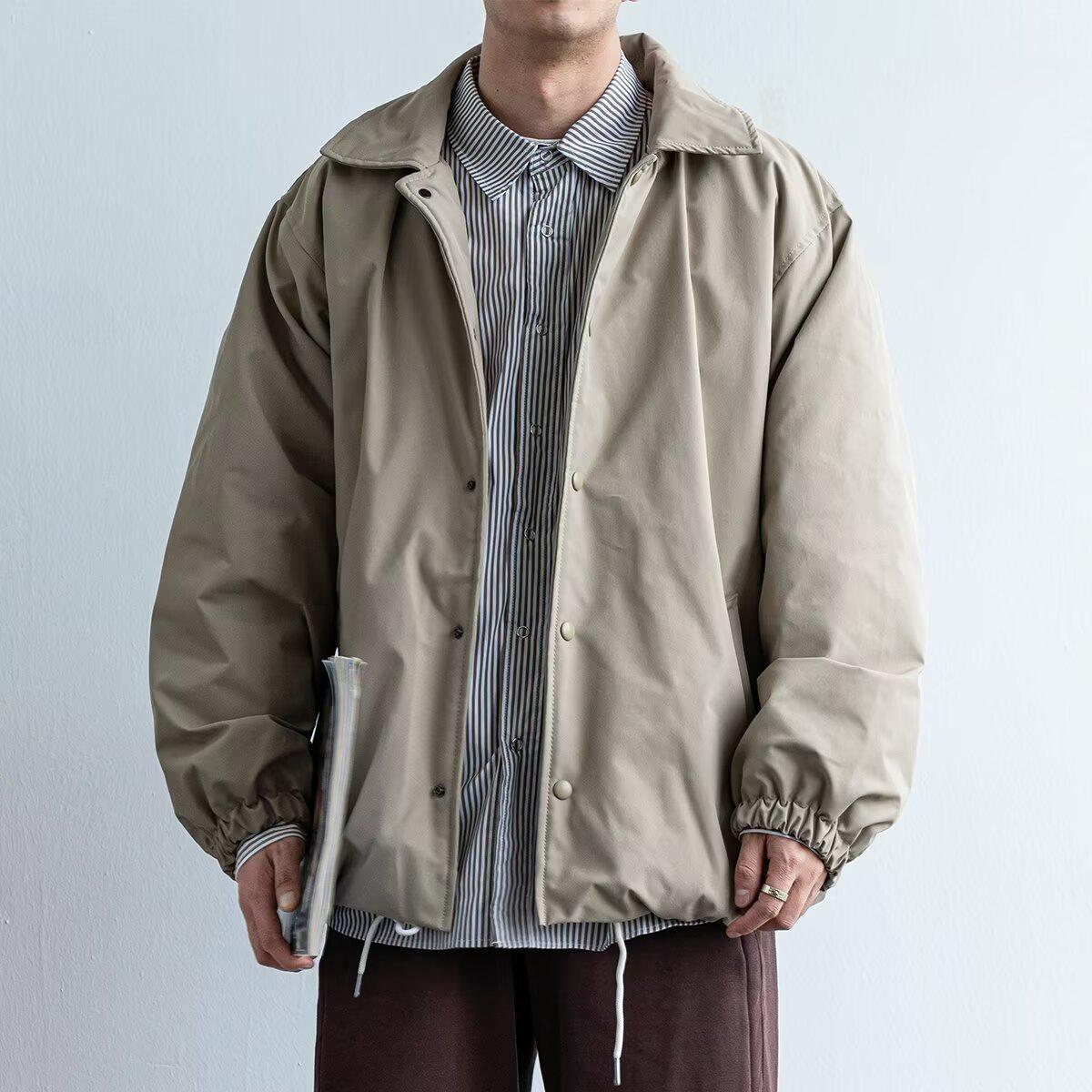 Унисекс ретро стеганая хлопковая куртка-бомбер на осень/зиму XL хаки