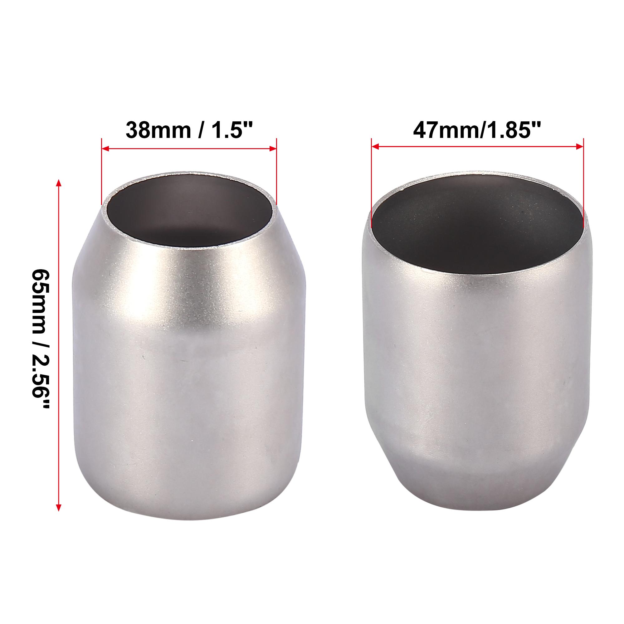 Motoforti 38mm-47mm 51mm-60mm Motorcycle Exhaust Pipe Adapter Pipe Connection Reducer Muffler Stainless Steel Connector