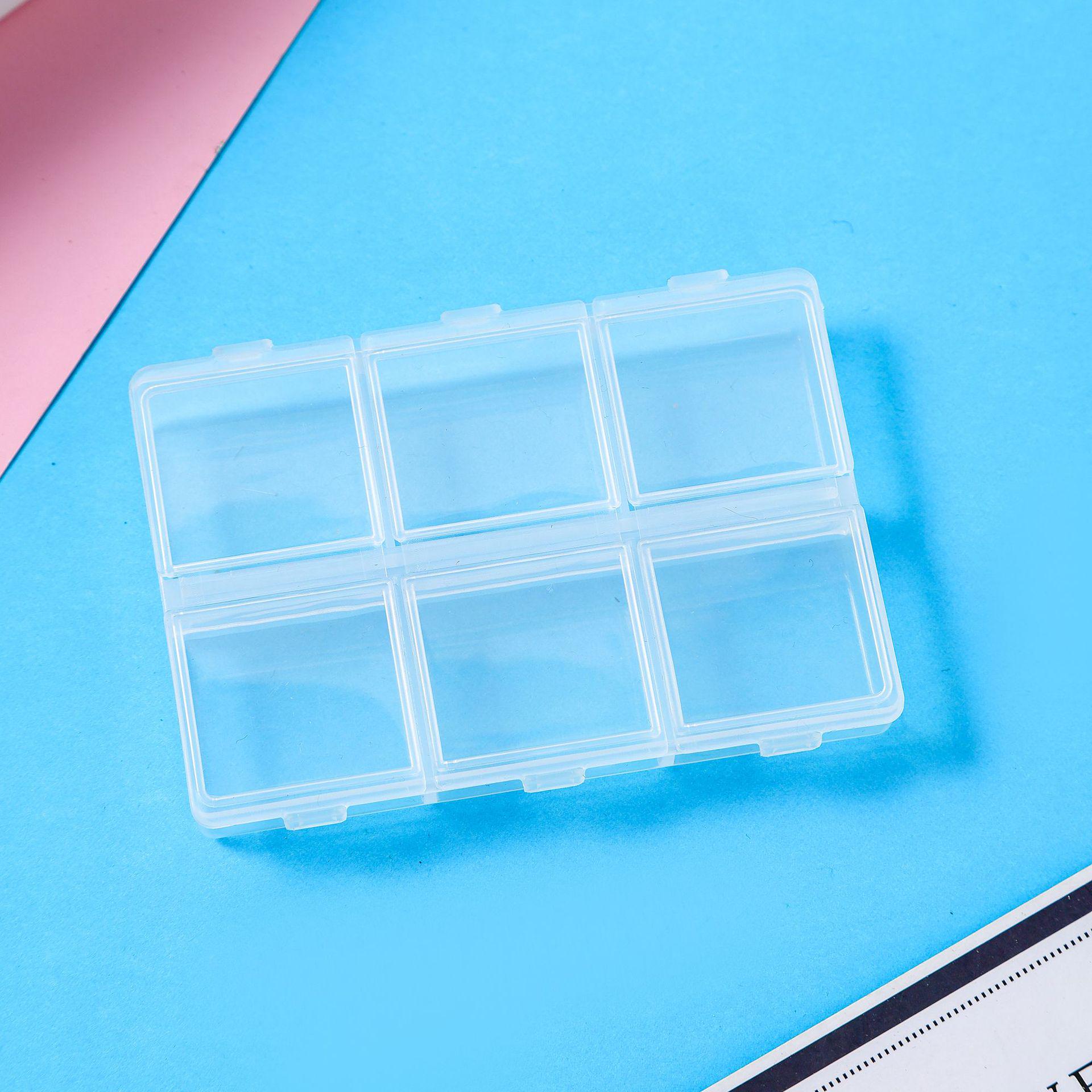 

Пластиковый органайзер для ювелирных изделий Jumbo 6-Grid 9.2*6.7*1.5cm прозрачный