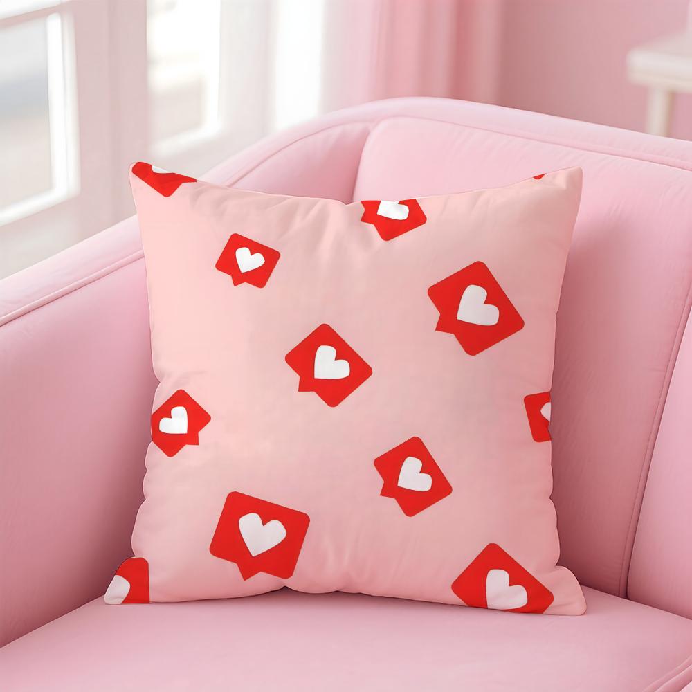 Moderne Pinke Liebe Kunst Luxuriöse Kissenhülle Kissenbezug Weicher Freundlicher Stoff Verdeckter Reißverschluss