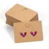 100 Sheets, Kraft Paper, Earring Display Card, Hanging Type, Label Clip, Suitable for Small Businesses, Earring Labels, Jewelry Decoration Cards