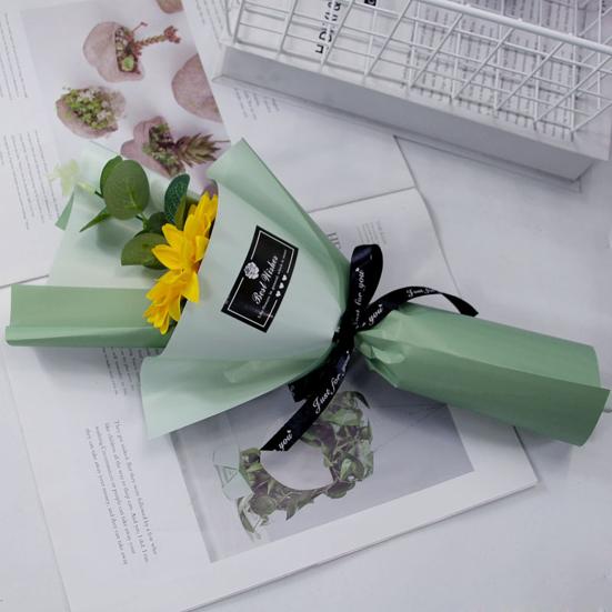 Yousheng Artificial Sunflower Bouquet Mini Scented Soap Flower Bouquet with Eucalyptus Leaves Gift for Birthday Valentine's Day Mother's
