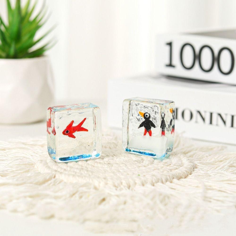 Home Decor Black Cat Ornaments Tabletop Ornament Desktop Glass Fish Handmade