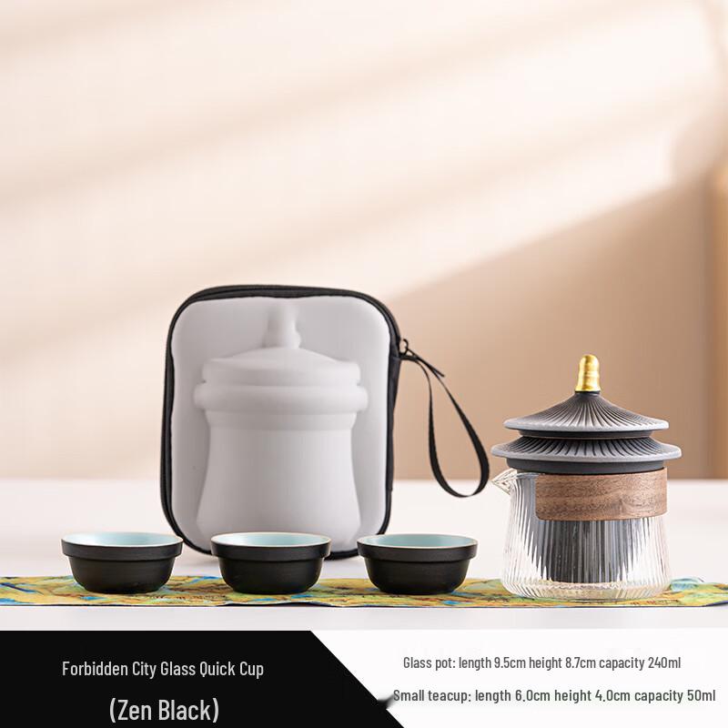 AQ National Tide Forbidden City Ceramic Travel Tea Set