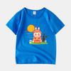 LABUBU Children's Short-sleeved T-shirt, 8 Colors, Comfortable T-shirt for Girls, Cute Cartoon Style,Halloween pumpkin LABUBU, Round Neck Top for Kids