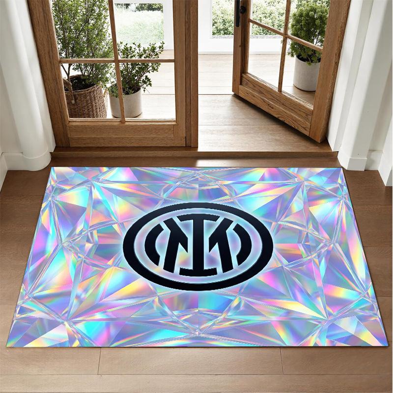 Borussia Dortmund Design Crystal Velvet Rug Soft Decorative Mat for Bedroom Entrance