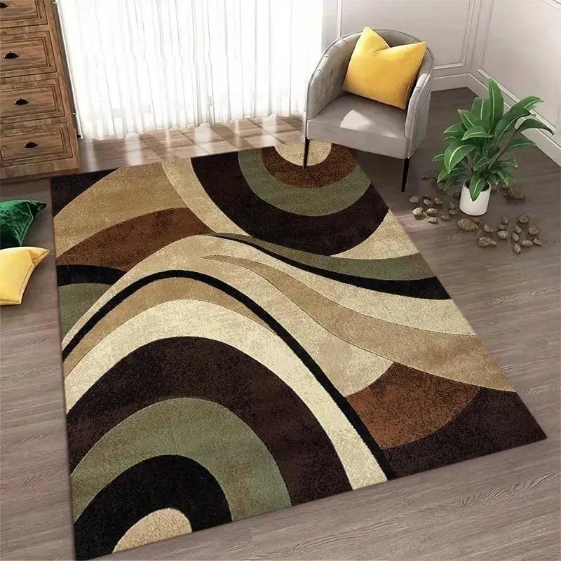 Nordic Area Rug, Abstract Non-Slip Washable Geometric Carpet, Modern Floor Mat for Living Room Bedroom Apartment Office Home