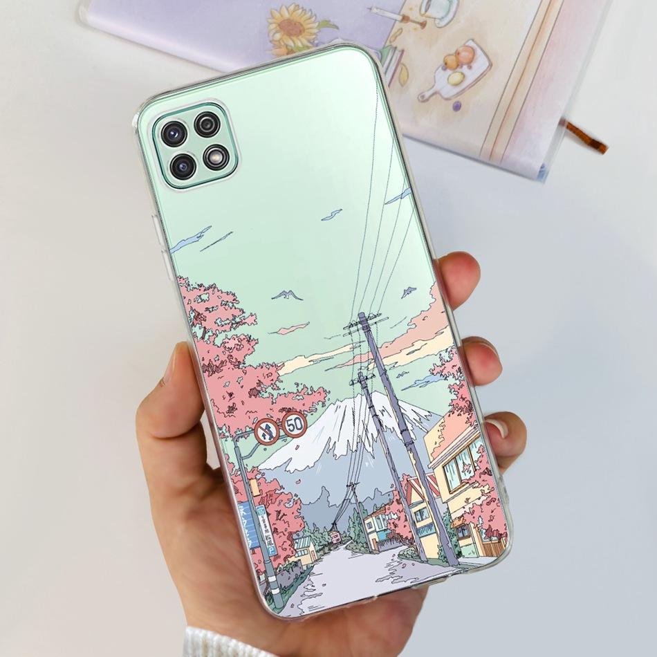 Stylish Phone Case For Samsung Galaxy A22 5G A22S A22 4G Transparent TPU Soft Silicone Back Cover For Samsung A22 A225F A226B
