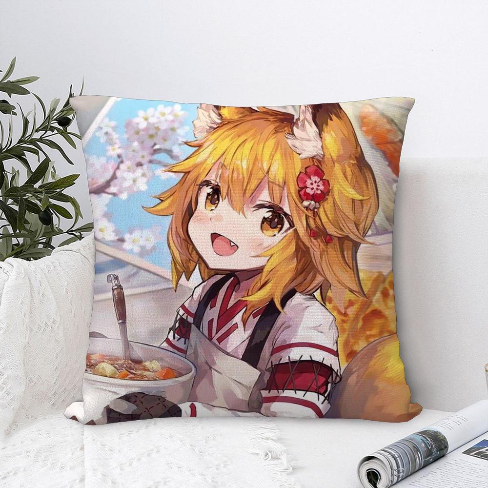 Helpful Fox S-Senko-san Pillow Case Sofa Decorative Home Double-sided Print Plush Square Throw Pillow Covers Cushion Decor Cover