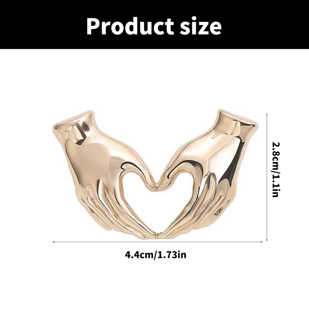 Trendige Cartoon Hand Herz Geste Brosche Dekorative Anstecknadel Mode Abzeichen Geeignet für Jugendlichen Stil und Individualität