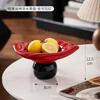 European Ceramic Fruit Bowl Delicate Drain Fruit Basket Household Irregular Candy Snacks Sundries Storage Tray Dried Fruit Box