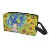 Travel Vincent Gogh Almond Blossoms Violet Toiletry Bag Flowers Makeup Cosmetic Organizer Storage Dopp Kit Case