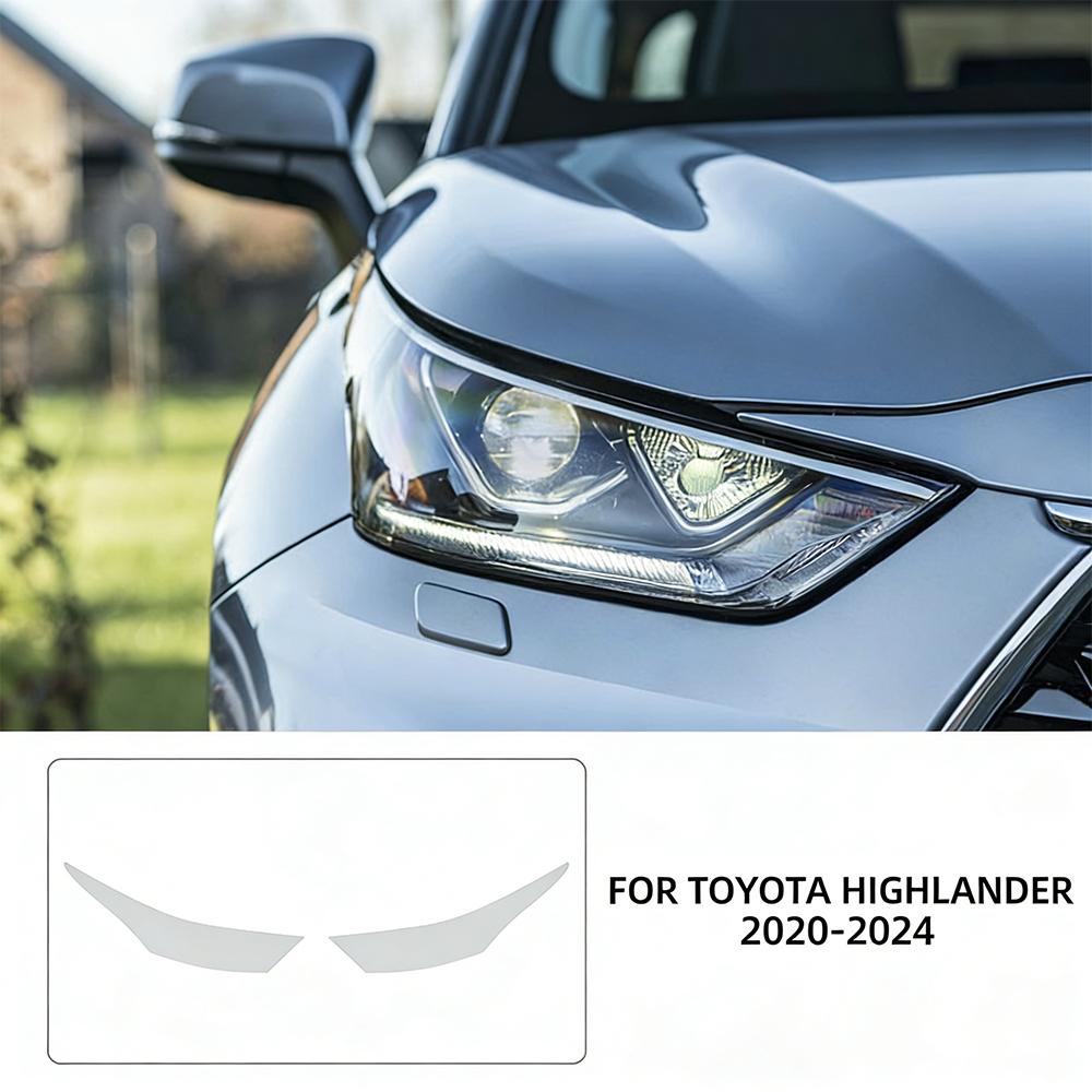 Защитная пленка на фары из ТПУ для Toyota Highlander 2020-2024 Прозрачная и тонированная Антицарапина Наклейка на интерьер