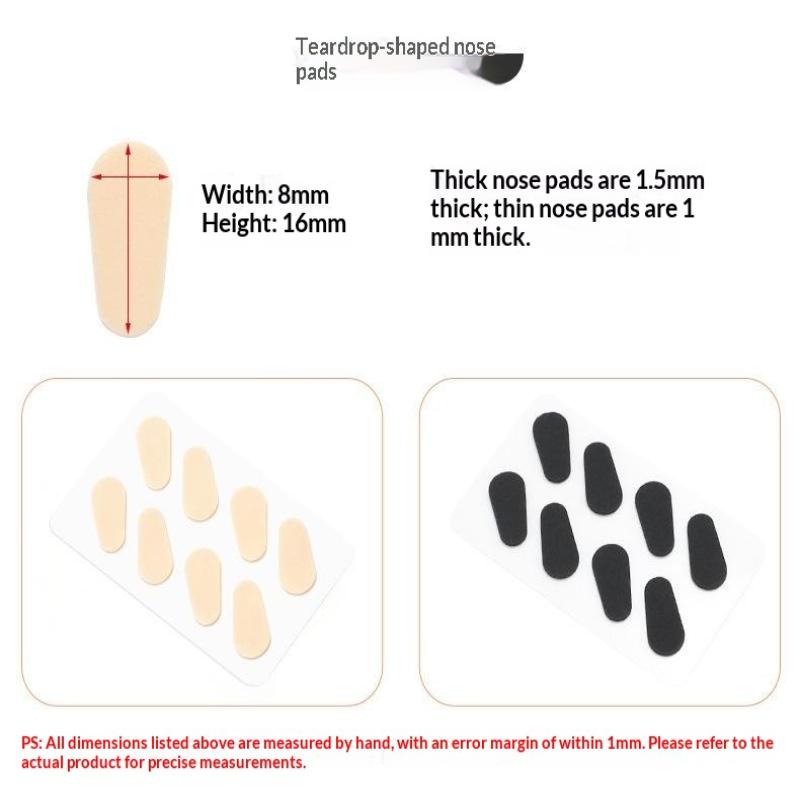 16Pcs Self Adhesive Non-Slip Eyeglass Nose Pads Soft Foam Nose Pads Thin Nosepads For Eyeglasses Sunglasses Glasses