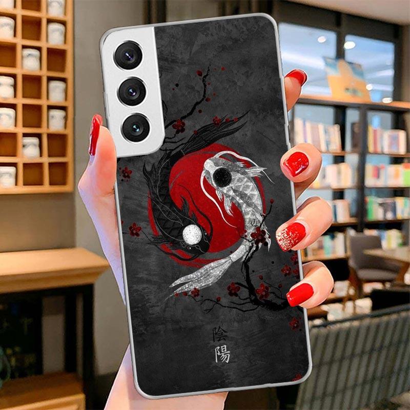 

Japan Koi Fish Yin Yang Art Cover Phone Case For Samsung Galaxy S26 S25 Edge S24 Ultra S23 S22 Plus S21 S20 FE Soft Fundas Shell Samsung S20 Ultra