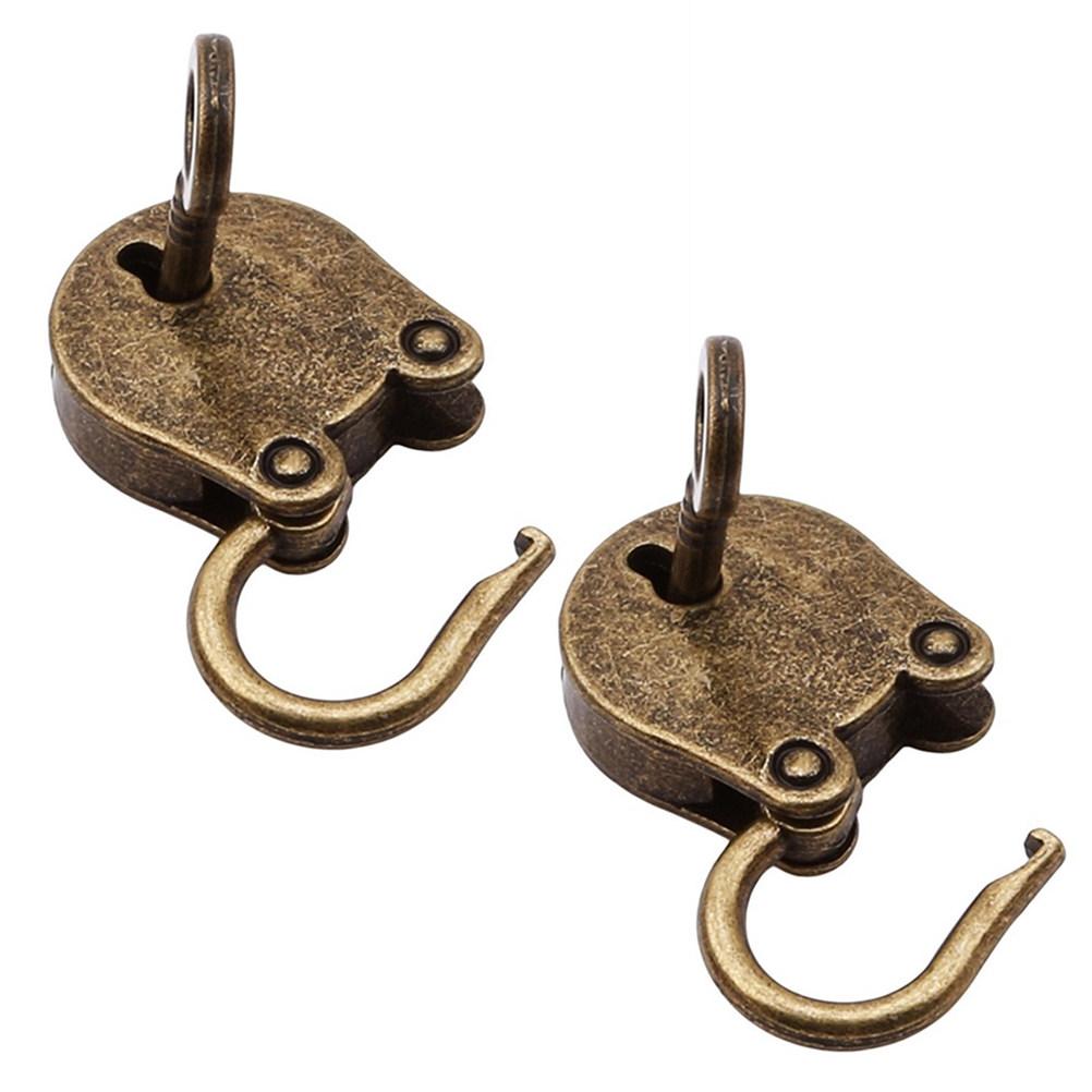 

2Pcs Vintage Style Jewelry Box Latches Copper Alloy Lock with Key for Small Boxes Drawer Locks Locking Buckle Retro China Mainland