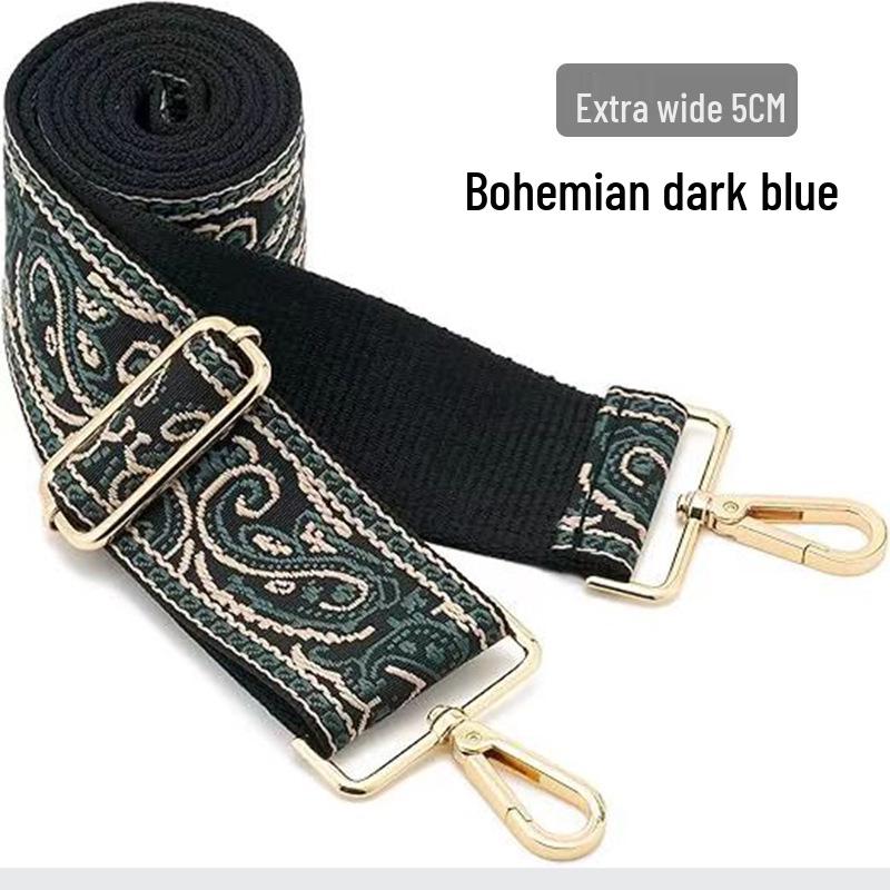 Nastavitelný Barevný Plátěný Popruh na Tašku - Široký, Protiskluzový Náhradní Crossbody Popruh pro Dámské Tašky