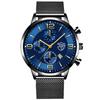 Men's Calendar Watch Men's Fashion Business Watch Stainless Steel Strap Quartz Watch