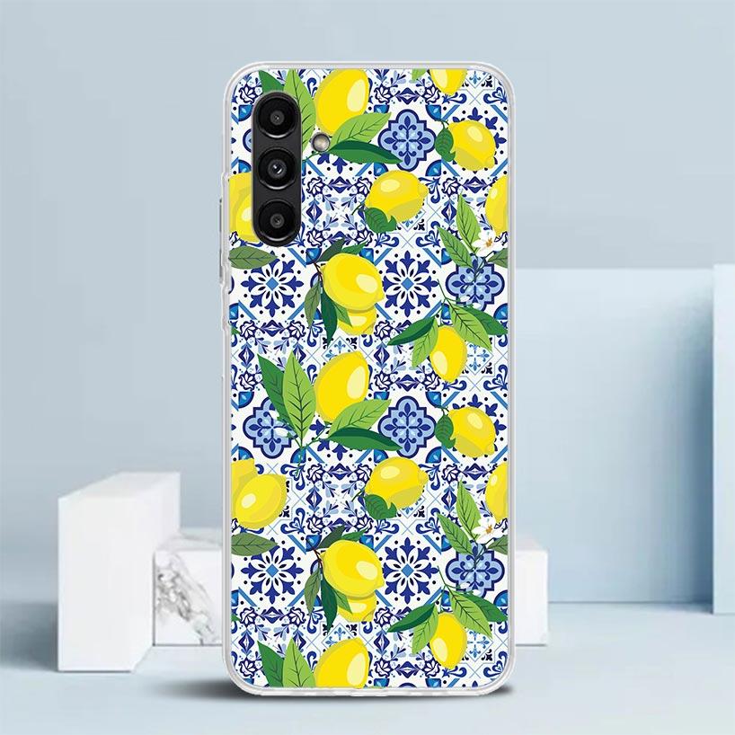 Mediterranes Zitronen Cover für Samsung Galaxy A17 A37 A57 A16 A26 A36 A56 A15 A14 A55 Handyhülle A13 A53 A25 A35 A24 A34 A23 A33