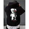 Oversized Solid Print Hooded Sweatshirt Men Loose Fit Long Sleeve Plus Size Winter Casual Streetwear