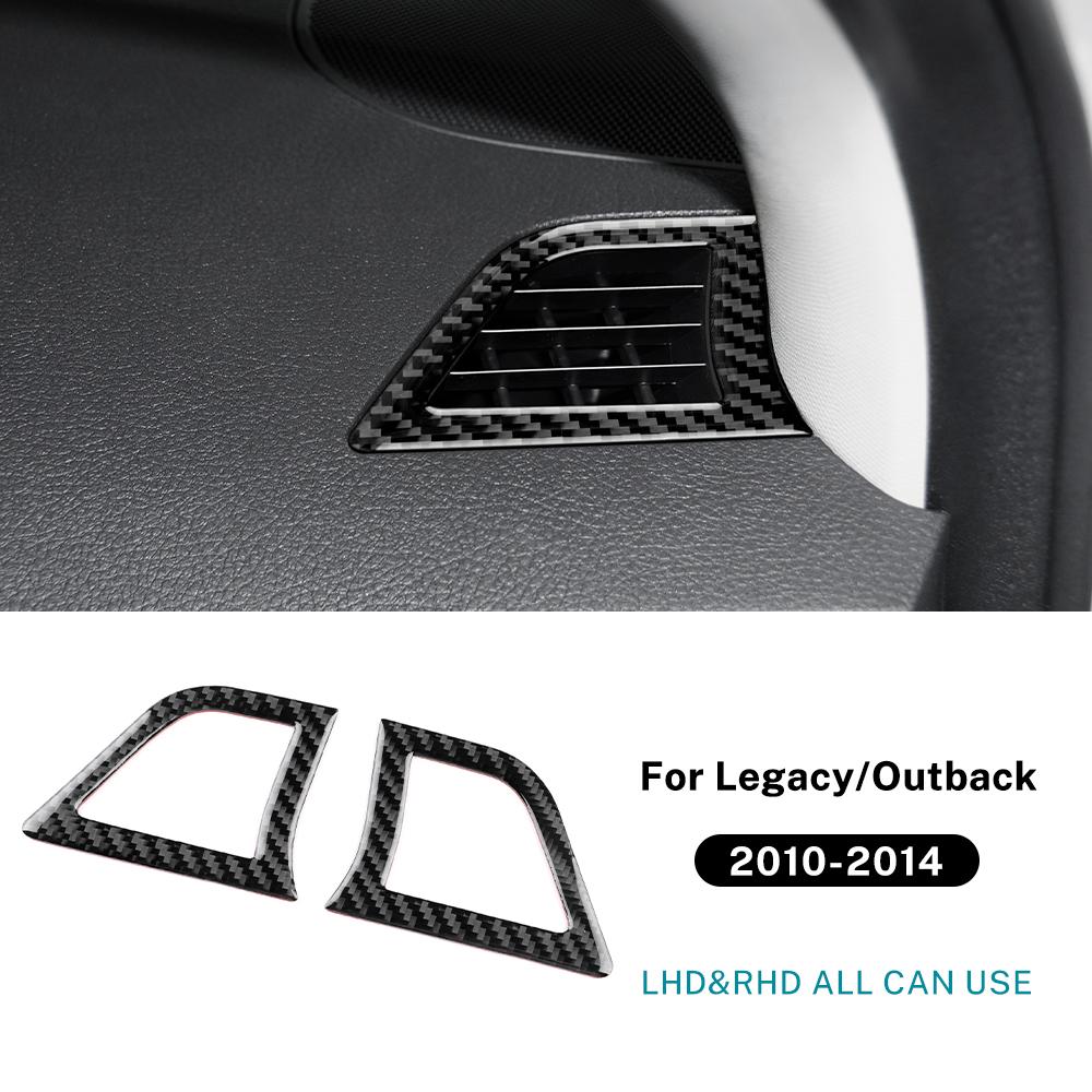 Real Soft Carbon Fiber Sticker For Subaru Legacy Outback 2010 2011 2012 2013 2014 LHD RHD Car Instrument Defogger Air Outlet