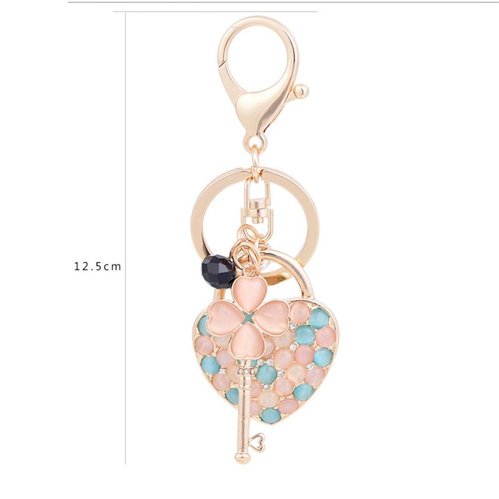 Packaging Decoration Backpack Pendant Key Ring Love Heart Keychain Crystal Key Pendant Keys Holder