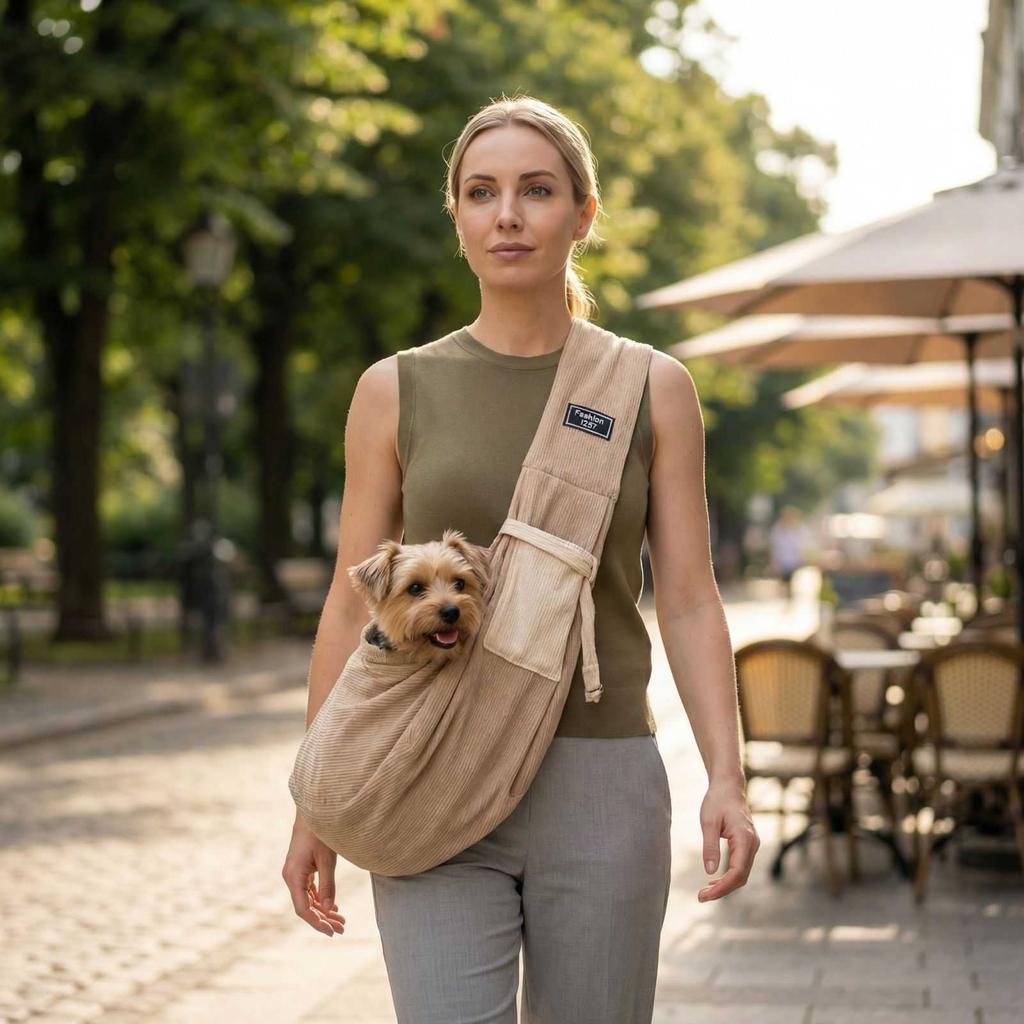 Foldable Single Shoulder Pet Bag, Large Capacity Travel Pet Bag