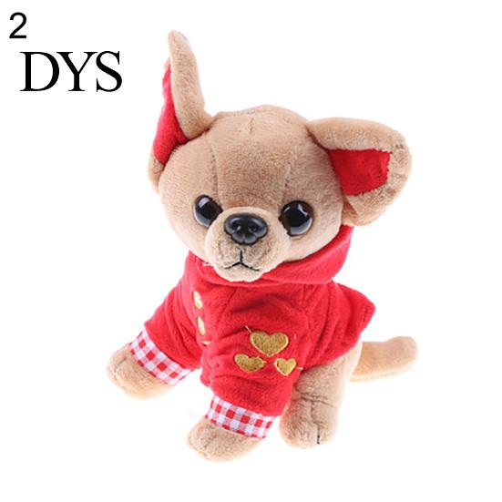 17cm Cute Mini Chihuahua Dog Plush Toy Soft Stuffed Animal Doll Birthday Gift