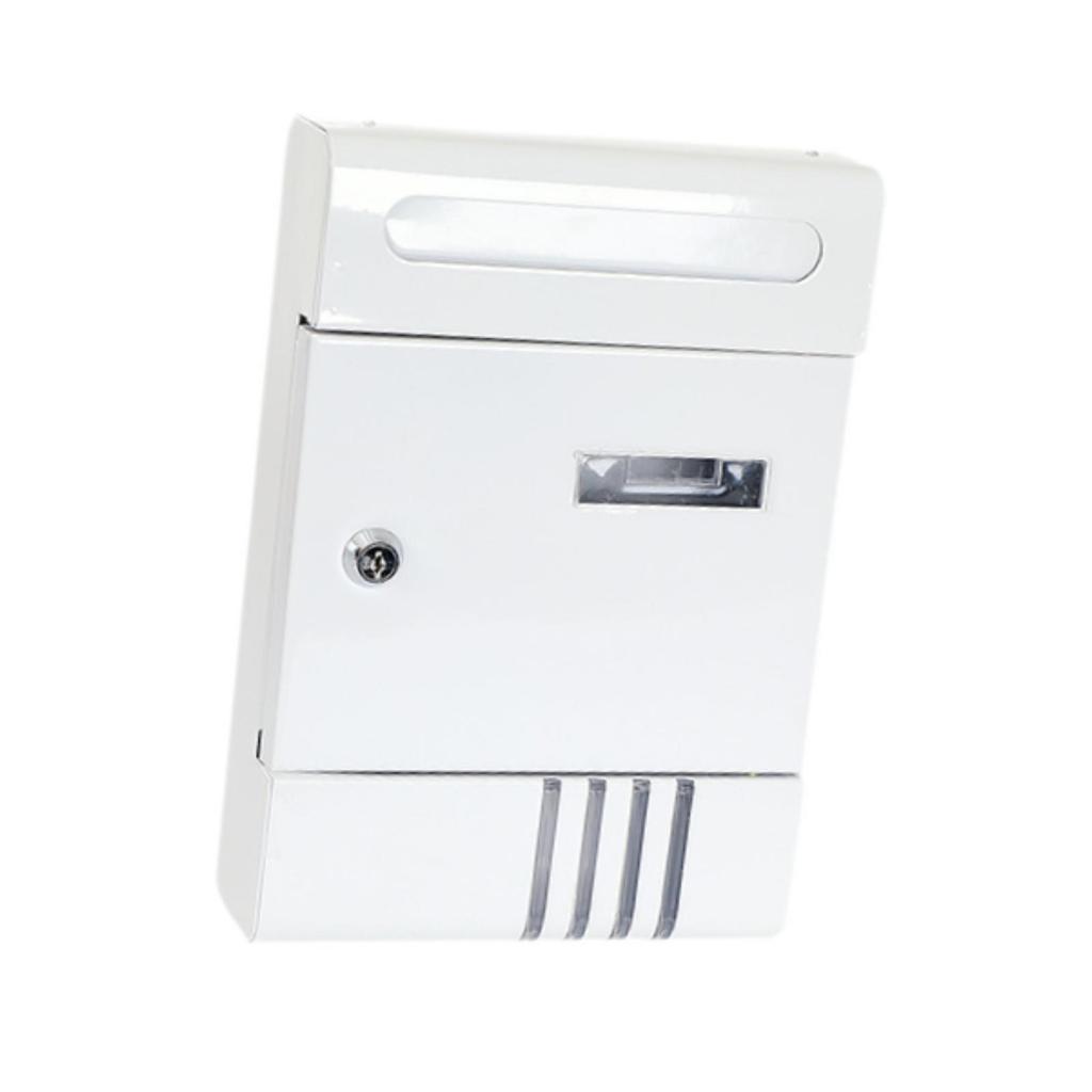 Wall Mounted Mailbox Postbox Lockable with 2 Keys Drop Decorative Minimalist Newspaper Letterbox for External Door