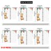 2pcs,2D plane printing Creative Curtains Christmas bear festive card (2) Versatile Polyester Fabric (without rod) Home Decor