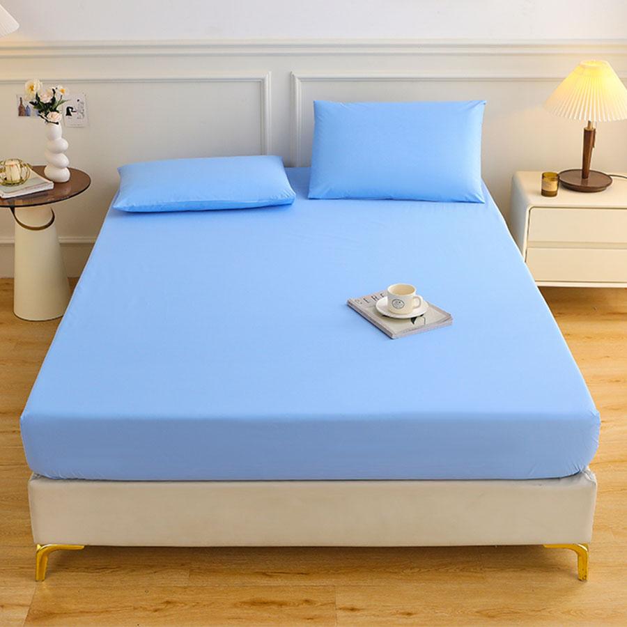 1pc Waterproof Mattress Protector Breathable Mattress Cover Anti-mite Anti-bacterial Fitted Bed Sheet (No Pillowcase)