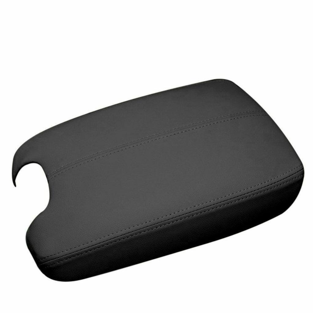 Black Leather Console Lid Centre Armrest Cover For 2008-2012 Honda Accord
