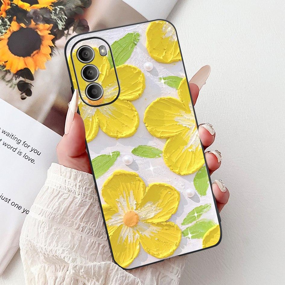 For Motorola Moto G51 5G Case XT2171-2 XT2171-1 Cover New Stylish Flower Soft Silicone Phone Case For Moto G31 G71 5G G 51 Pouch