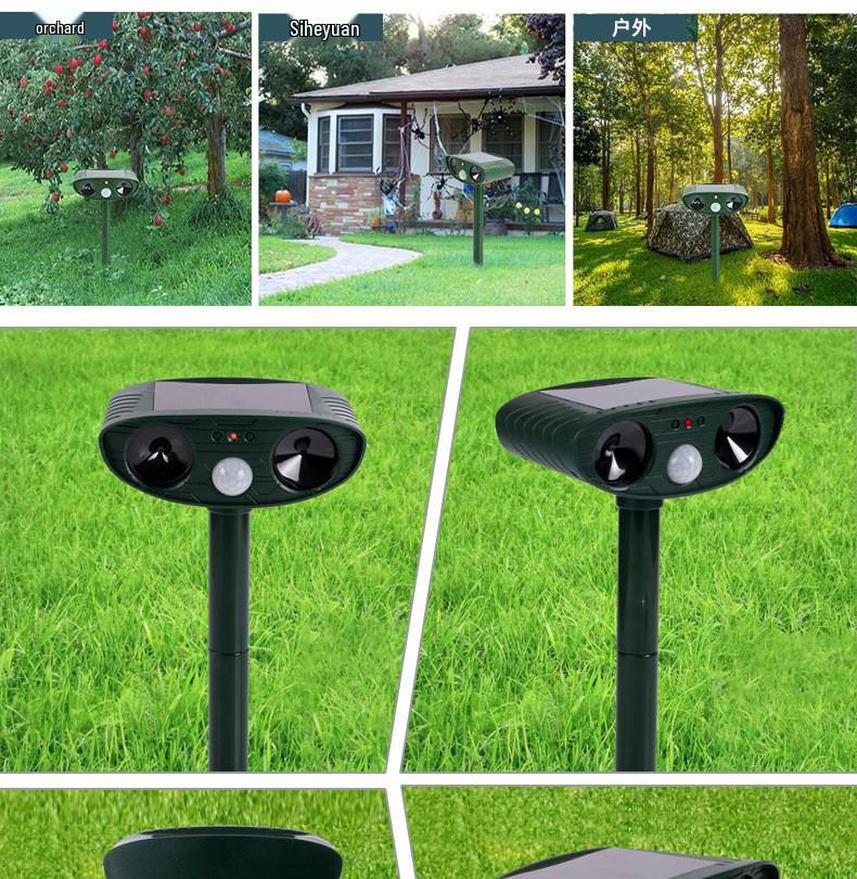 In-stock Multi-Functional Solar Ultrasonic Animal Repeller: Effective for Rats, Birds, Cats, and Dogs