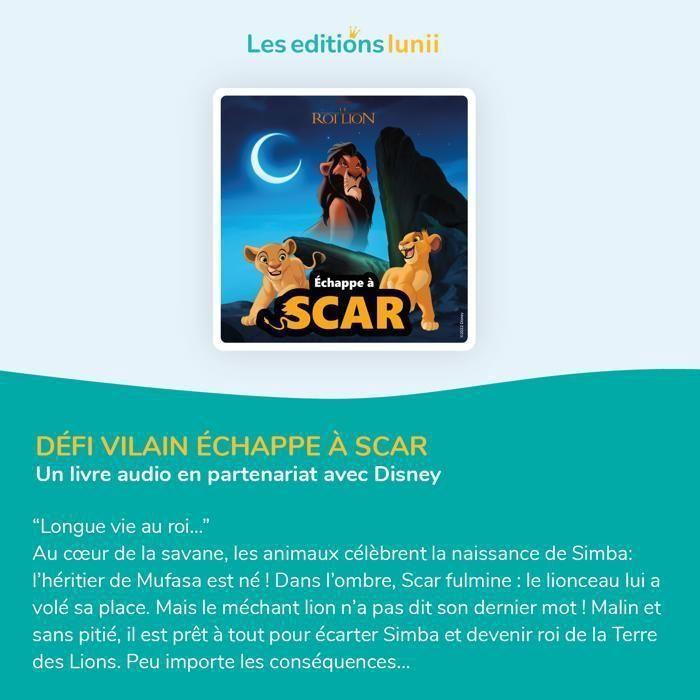 Console educative - lunii - coffret défi vilain : echappe à scar - livre audio interactif - 7 scènes - 6 énigmes