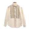 Scye Made In Japan Wool Blend Knit Switching Long Sleeve Knit Switching Shirt Women Used