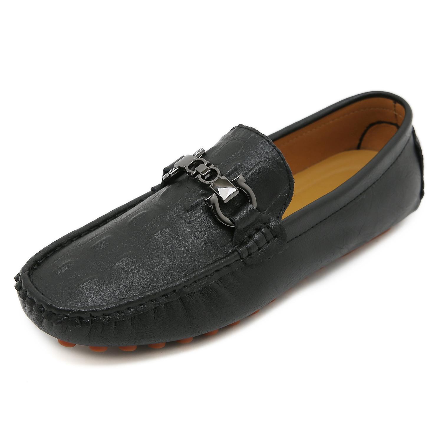 

Fashion Stylish Style Men Casual Shoes Comfortable Loafers Crocodile Pattern Male Slip on Flats Leisure Walk Man Moccasins Driving Shoes 48 чёрный