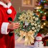 Outdoor Christmas Wreath With Lights Artificial Bow Wreath Household Festival Decoration For Front Door Wall Fireplace Window