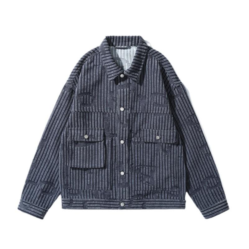 Japanisches Retro-Tooling-Hemd für Herren, vielseitig, locker, große Größe, lässig, Herrenhemd, Jacke, Top-Trend