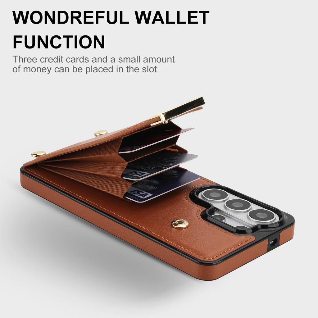 Luxury Leather Wallet Case for Samsung Galaxy S23 S24 S25 S26 Ultra Plus A56 A55 A15 A54 Card Holder Phone Cover Protective Case