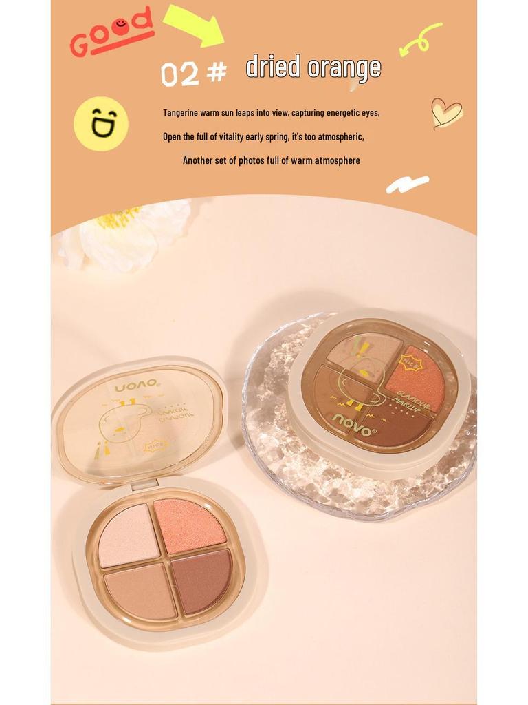 NOVO5676 Lively Soft Eyeshadow Palette: Shimmer & Matte, Long-Lasting Gentle Pink, Purple, Taro Shades